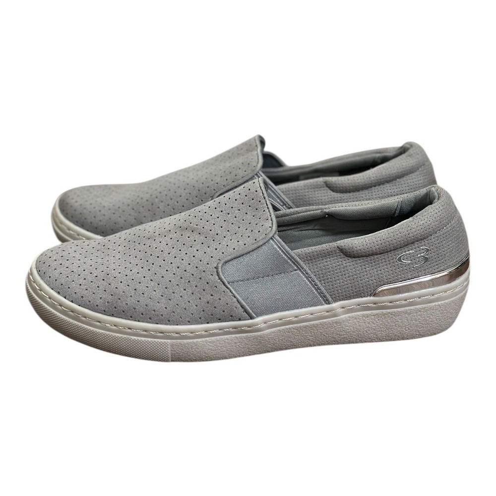 Concept 3 by Skechers‎ Gray Perforated Slip On Memory Foam Women's  Size 7.5